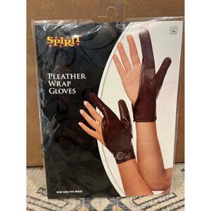 Spirit Halloween Pleather Wrap Gloves One‎ Size Costumes Dress Up Gothic Punk